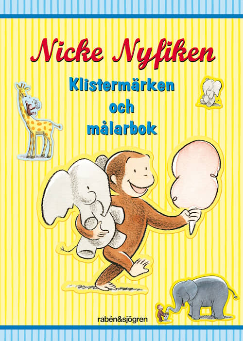 Nicke Nyfiken - Klistermärken och målarbok (gul)