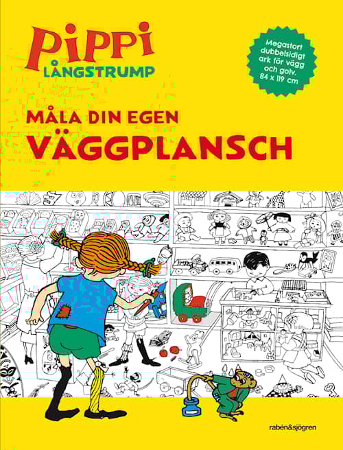 Pippi målarbok. Måla din egen väggplansch