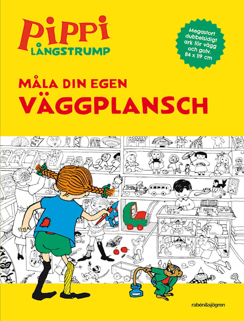 Pippi målarbok. Måla din egen väggplansch