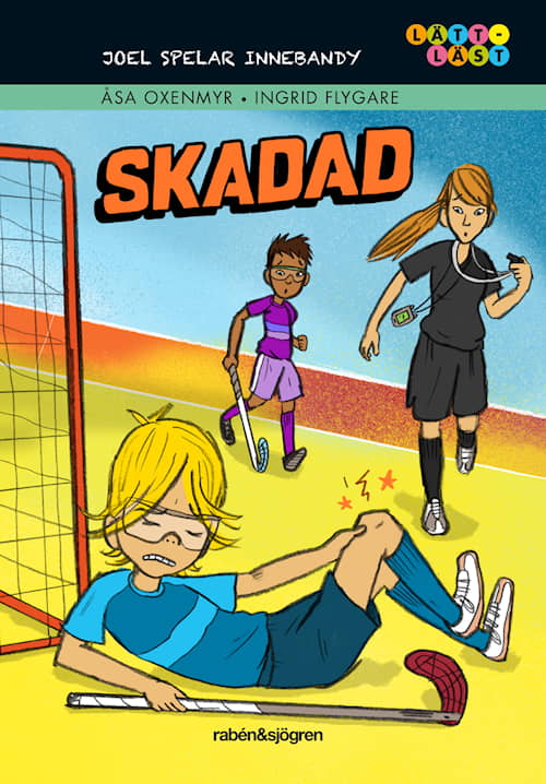 Joel spelar innebandy: Skadad