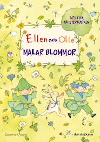 Ellen och Olle målar blommor