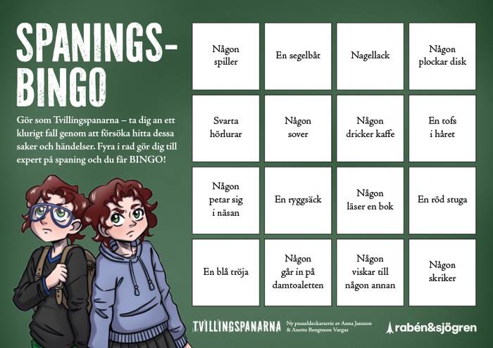 Spaningsbingo Spaningsbingo